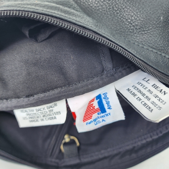 L.L. Bean Brown Leather Healthy Back Ameribag Sling Backpack Crossbody Bag 18” - Picture 12 of 12